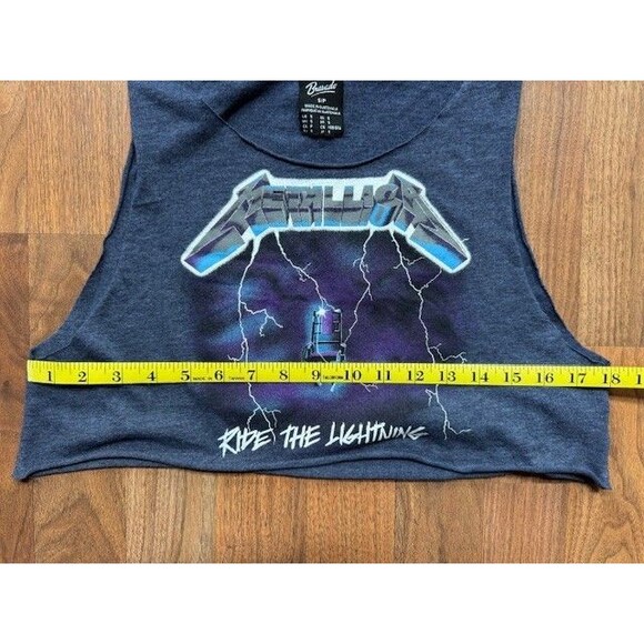 Womens Bravado Metallica Ride the Lightning Crop Top T Shirt Size SML‎ - Picture 5 of 8